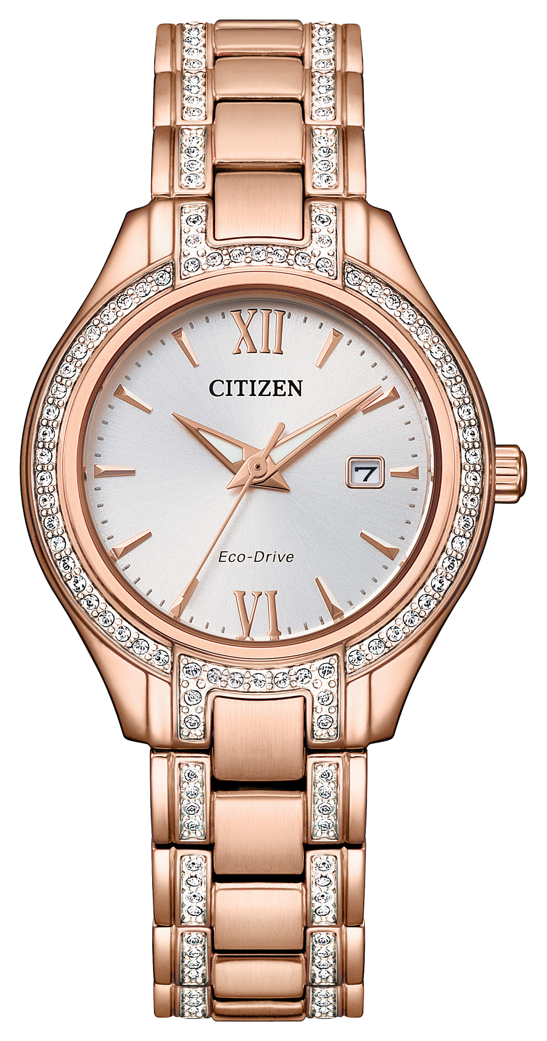 Silhouette Crystal Silver-Tone Dial Stainless Steel Bracelet FE1233-52A |  CITIZEN